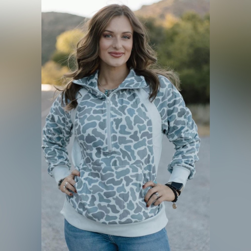 Sterling Kreek Nothing In My Way Gray Duck Camo Pullover